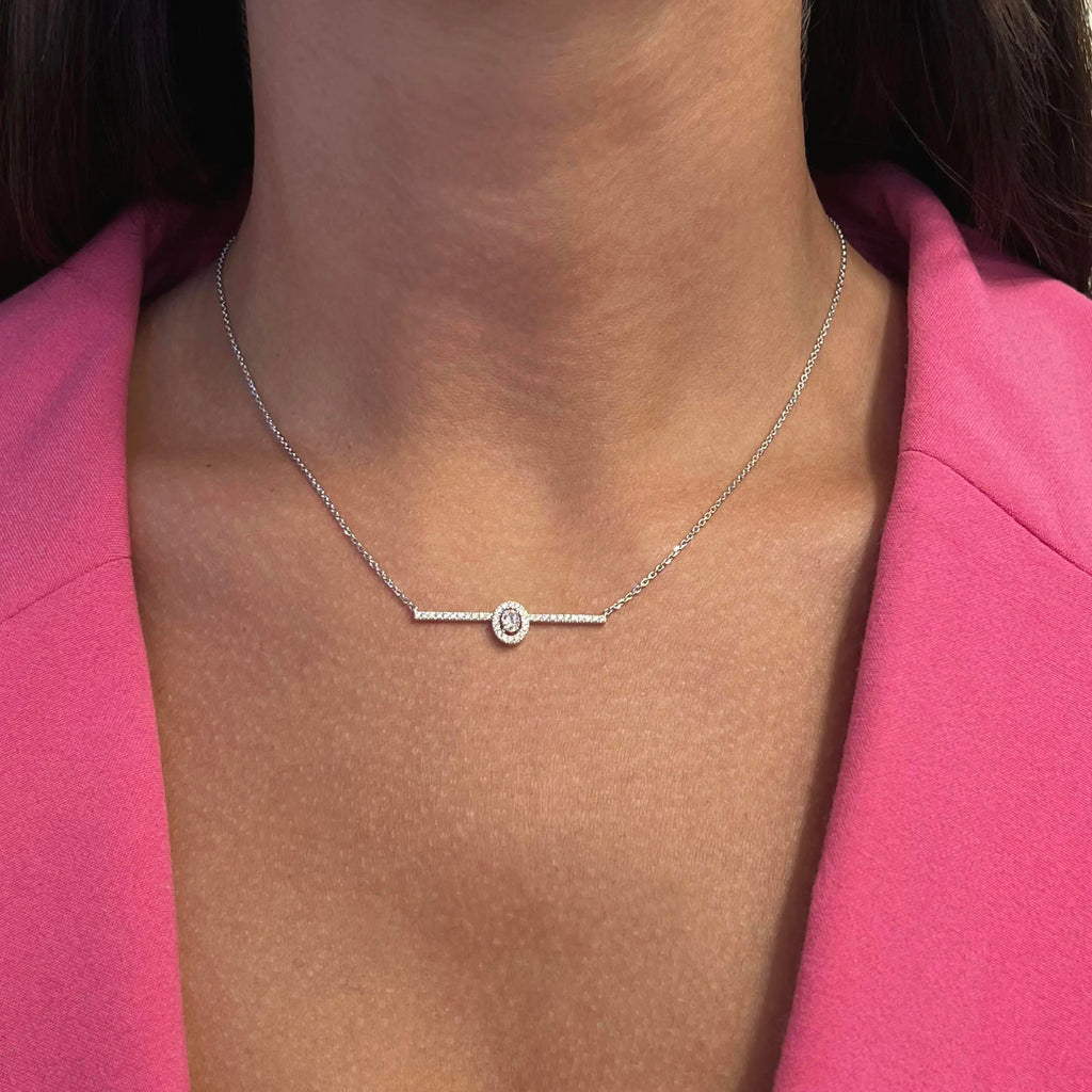 Messika Glam'Azone Collier 18 Kt Weissgold mit Diamanten 06139-WG