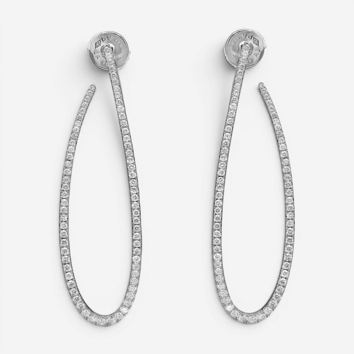Messika Gatsby Ovales Ohrhänger 18 Kt Weissgold mit Diamanten 05615-WG