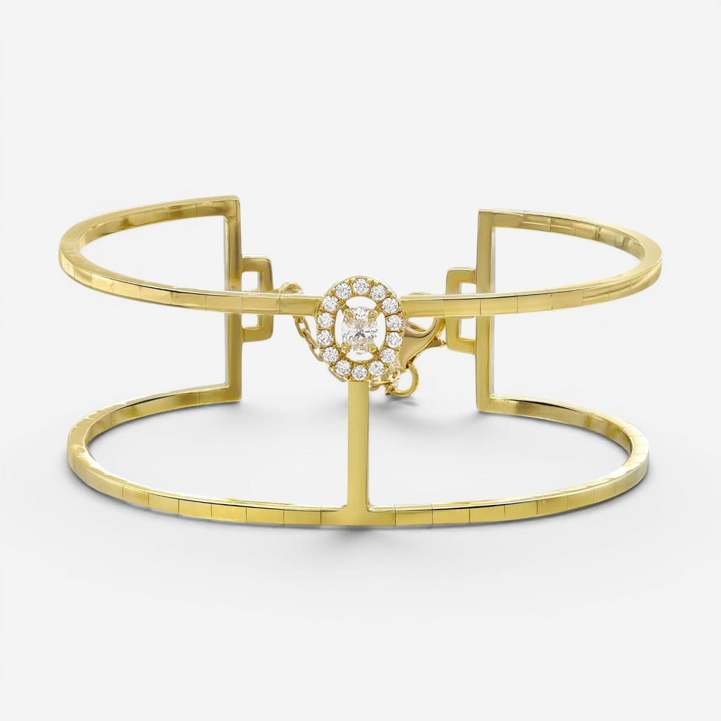Messika Glam'Azone Armspange 18 Kt Gelbgold mit Diamanten 06498-YG (Grösse S)