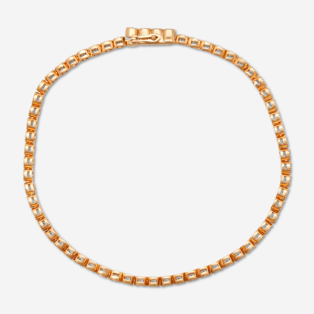 Mémoire Milgrain Tennisarmband 18 Kt Roségold mit Diamanten 2,00 ct CBDD134