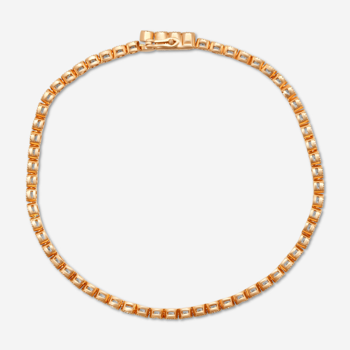 Mémoire Milgrain Tennisarmband 18 Kt Roségold mit Diamanten 2,00 ct CBDD134