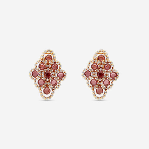 Damiani Ohrringe 18 Kt Roségold mit Diamanten und Granat 20028325