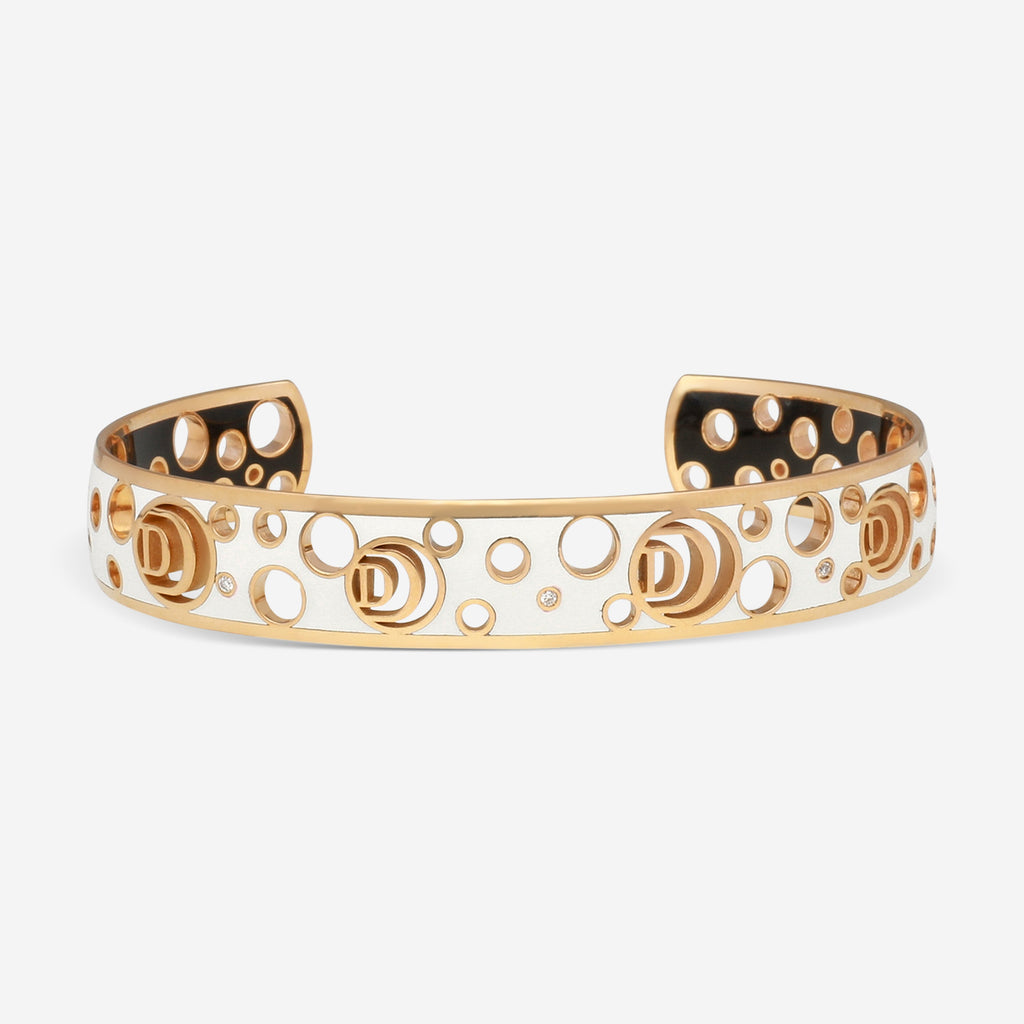 Damiani Damianissima Armreif 18 Kt Roségold, Keramik und Diamanten 20058585