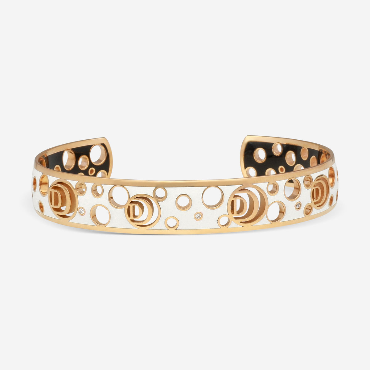 Damiani Damianissima Armreif 18 Kt Roségold, Keramik und Diamanten 20058585