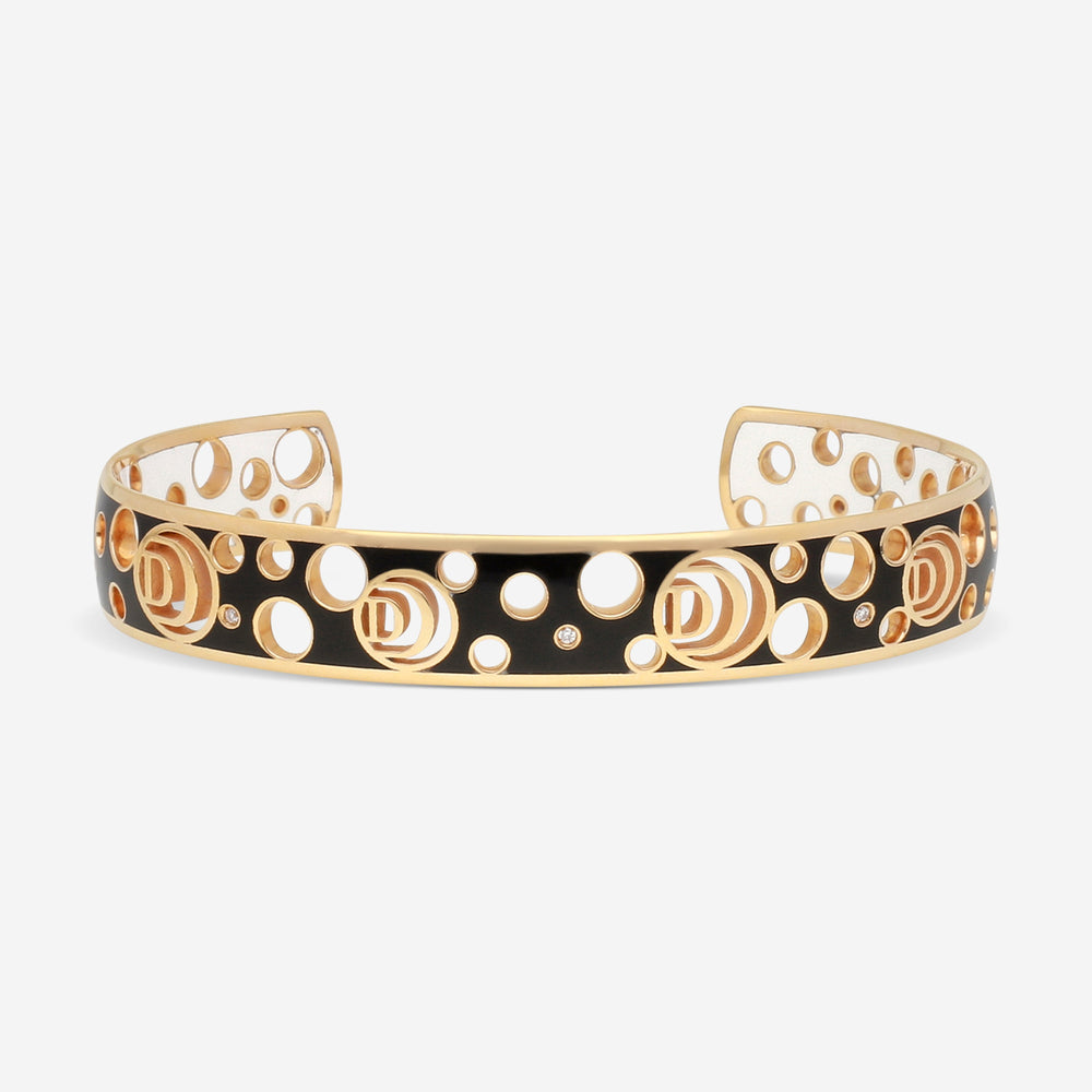 Damiani Damianissima Armreif 18 Kt Roségold, Keramik und Diamanten 20059247