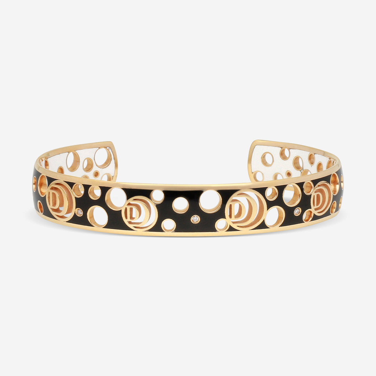 Damiani Damianissima Armreif 18 Kt Roségold, Keramik und Diamanten 20059247