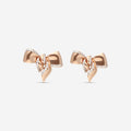 Damiani Schleifen-Ohrstecker 18 Kt Roségold mit Diamanten 20068546
