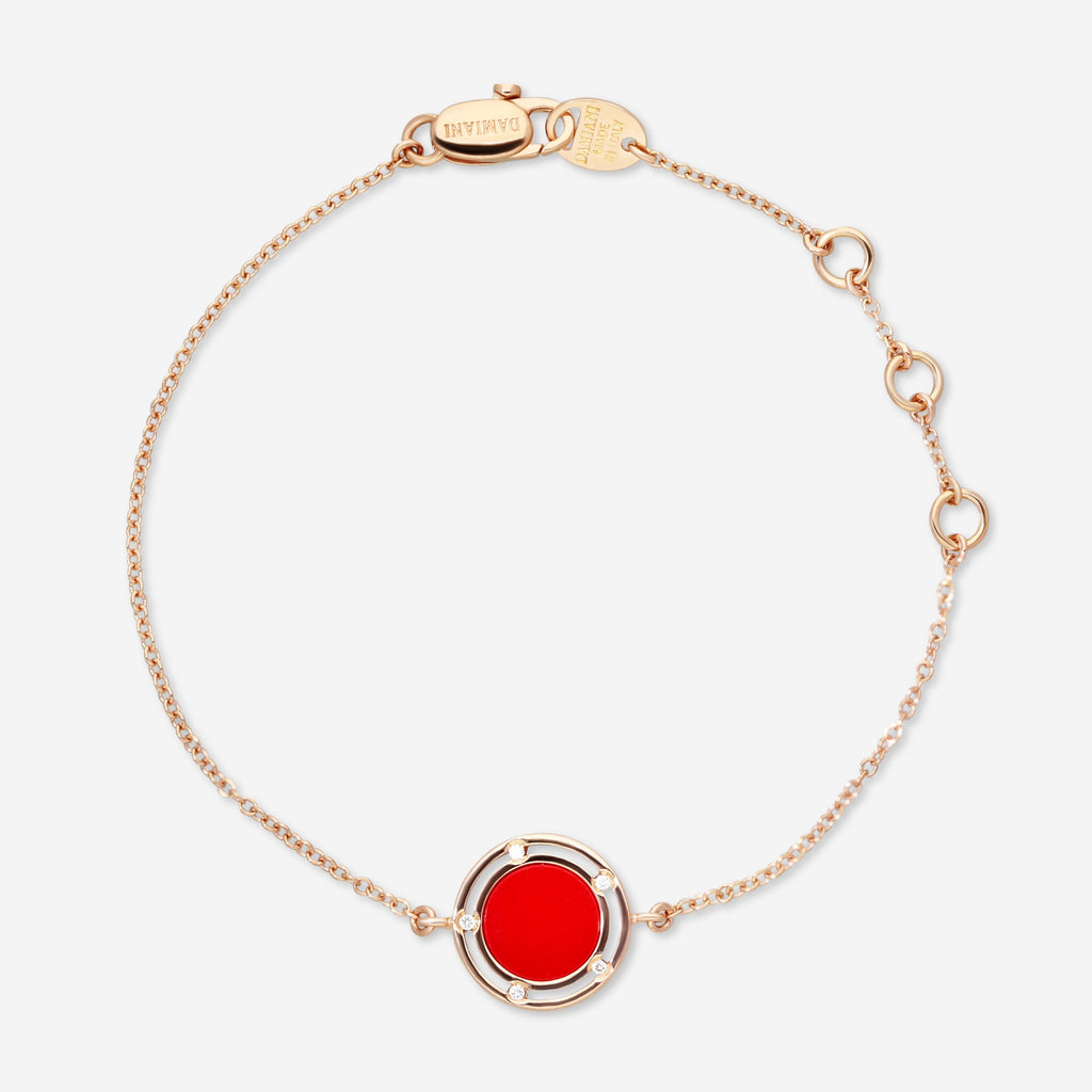 Damiani D.Side Armband 18 Kt Roségold mit Diamanten und Karneol 20086909