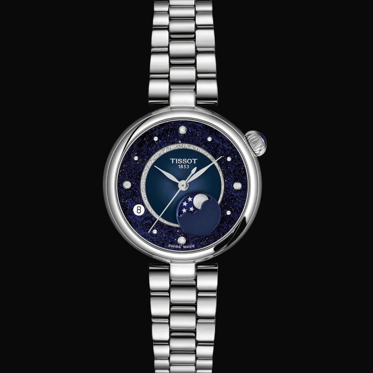 Tissot Desir Moonphase Diamonds Blau