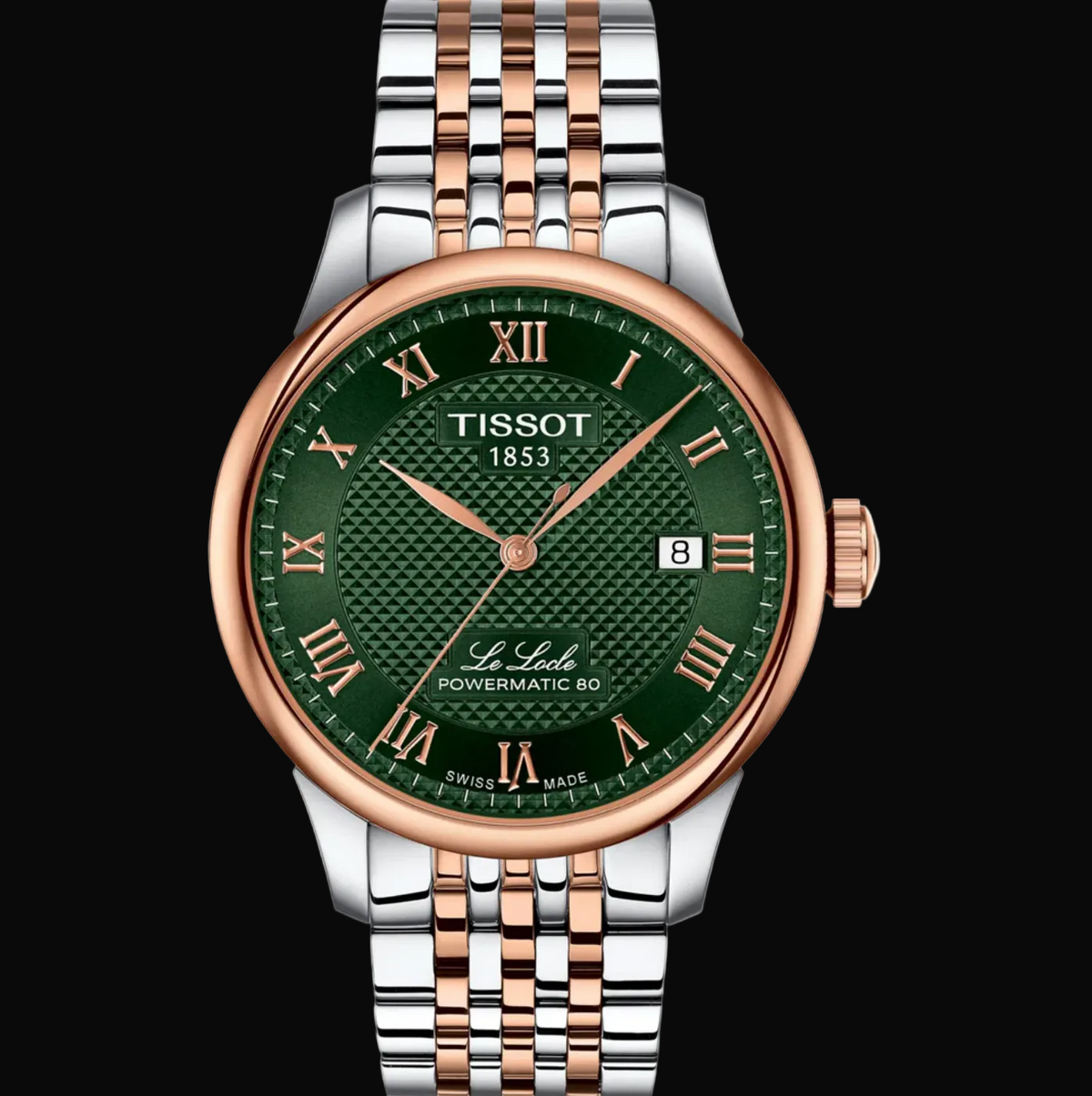 Tissot Le Locle Powermatic 80 Grün / Bicolor