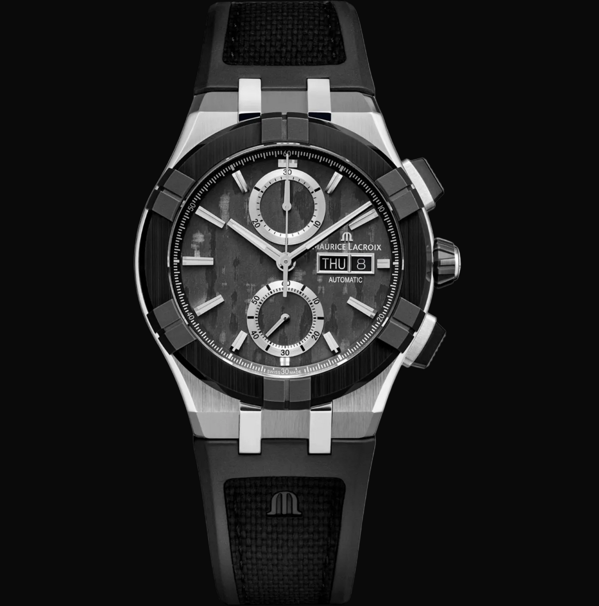 Maurice Lacroix Aikonic Automatic Chronograph 43mm Karbon / Kautschukband AC6038-S1C34-330-3