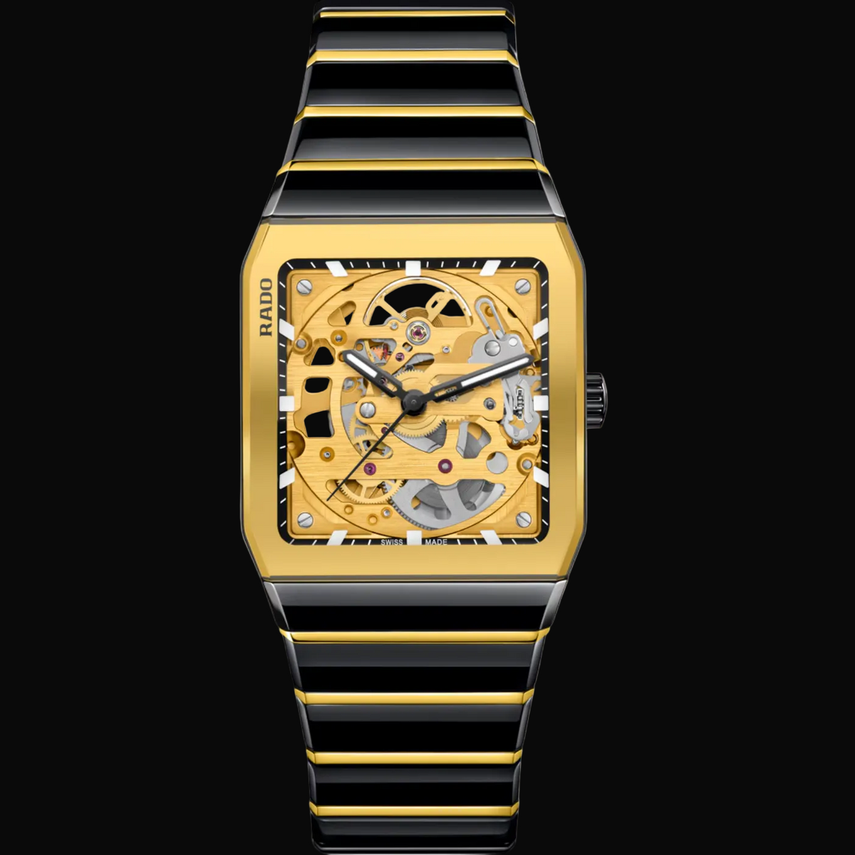 Rado Anatom L Automatic Skeleton Hightech-Keramik Schwarz / Goldfarben R10209252