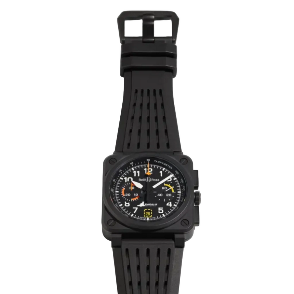 Bell & Ross BR 03 Chrono Rafale Solo Display 42mm Keramik Schwarz Limited Edition BR0394-RSD-CE/SRB