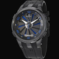 Perrelet Turbine XL Schwarz / Blau / Kautschukband A1051/5