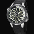 Perrelet Turbine Diver Schwarz / Weiss / Kautschukband A1067/1