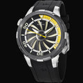 Perrelet Turbine Diver Schwarz / Gelb / Kautschukband A1067/2