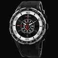Perrelet Turbine Chrono Schwarz / Weiss / Kautschukband A1075/1