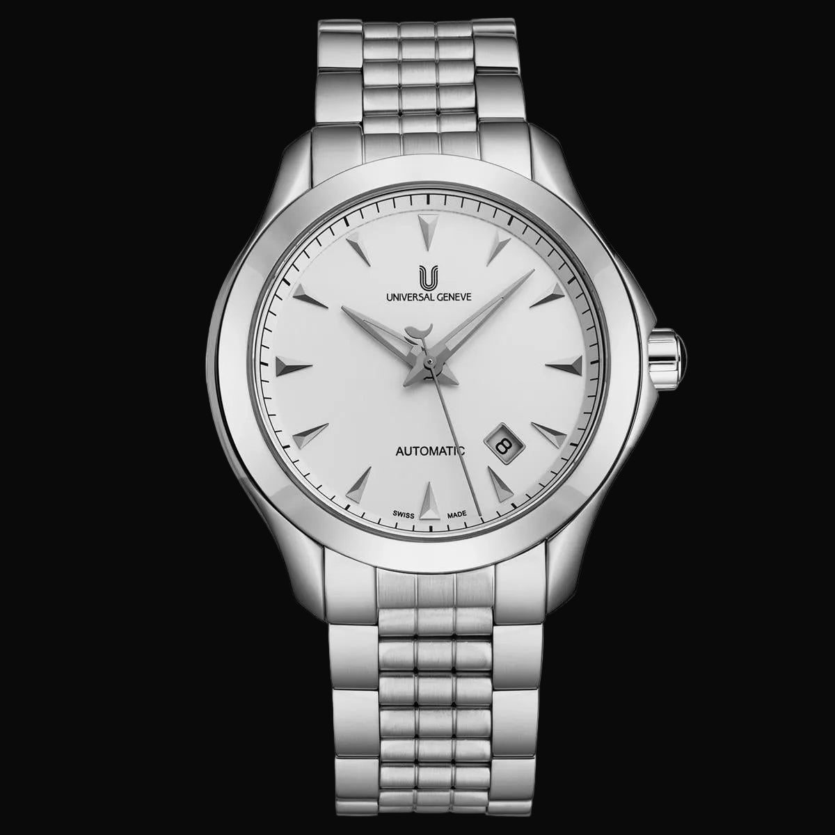 Universal Genève Okeanos Automatik Silber / Edelstahlband 871.101-004