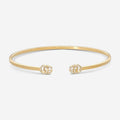 Gucci GG Running Armreif 18 Kt Gelbgold mit Diamanten YBA481662001