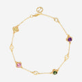 Gucci Interlocking G Armband 18 Kt Gelbgold mit Edelsteinen YBA662430001