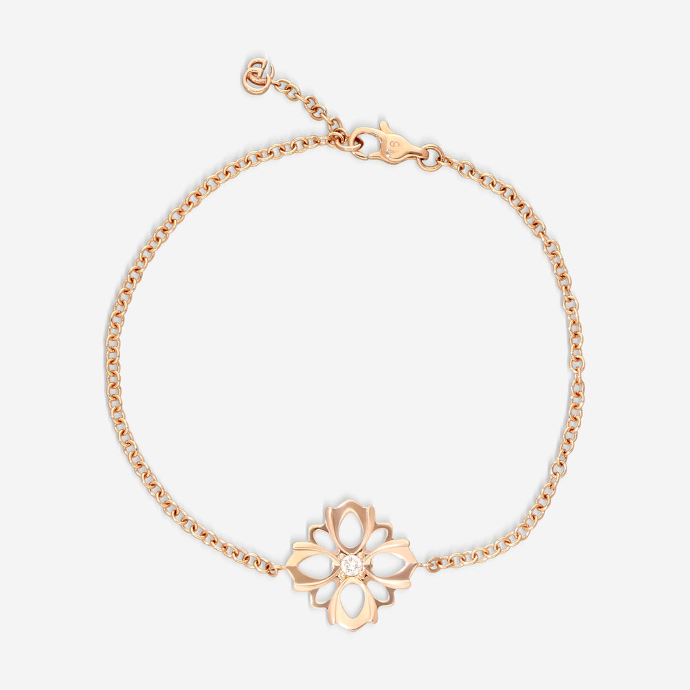 Gucci Flora Armband 18 Kt Roségold mit Diamant YBA796247001