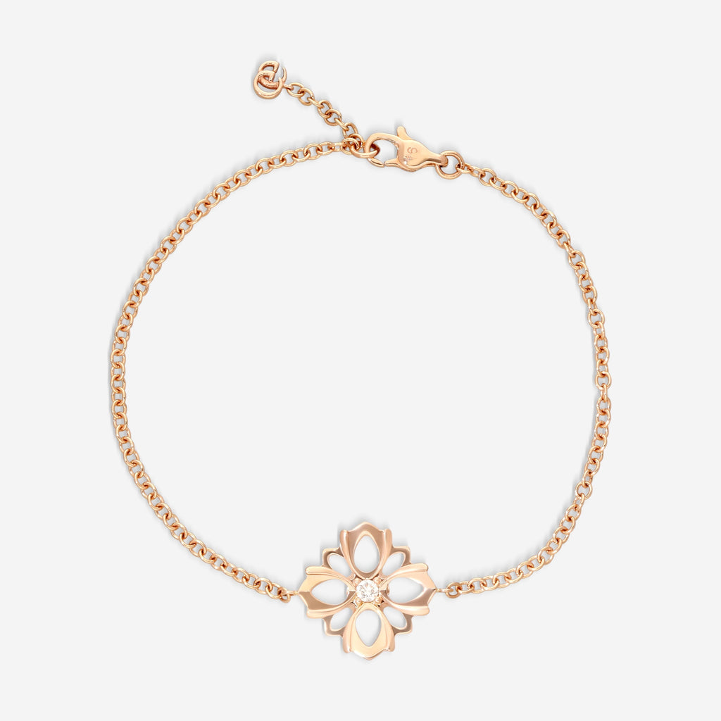 Gucci Flora Armband 18 Kt Roségold mit Diamant YBA796247001