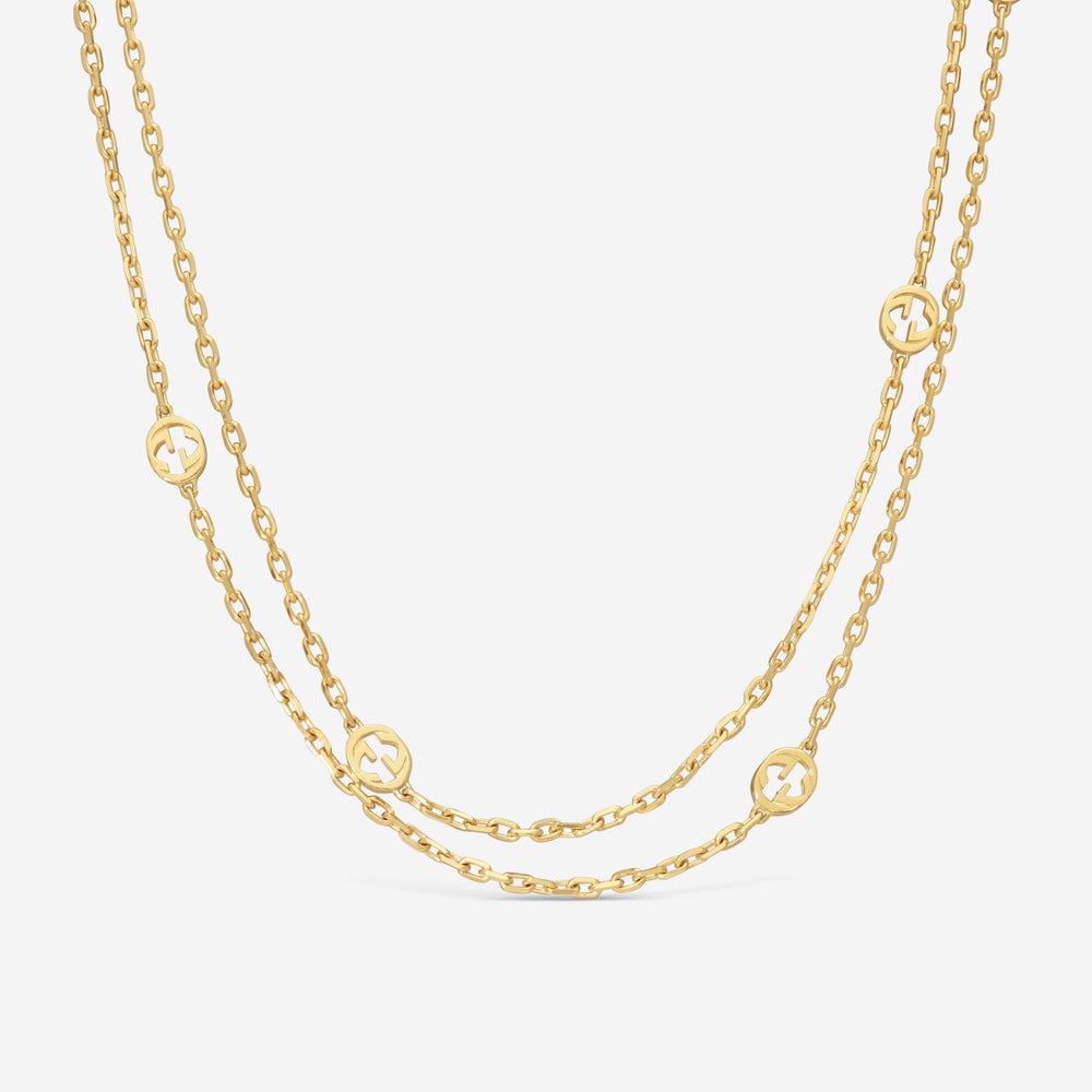 Gucci Interlocking G Halskette 18 Kt Gelbgold YBB631761001