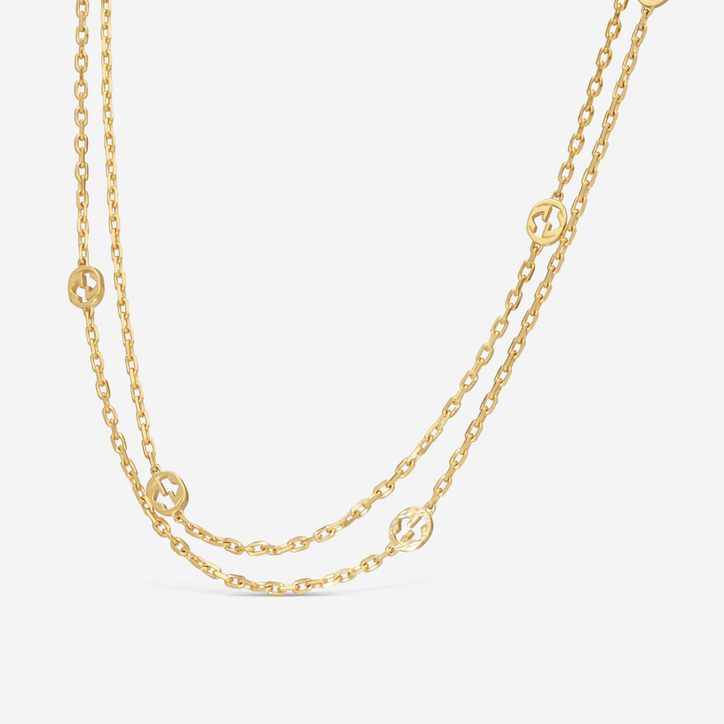 Gucci Interlocking G Halskette 18 Kt Gelbgold YBB631761001