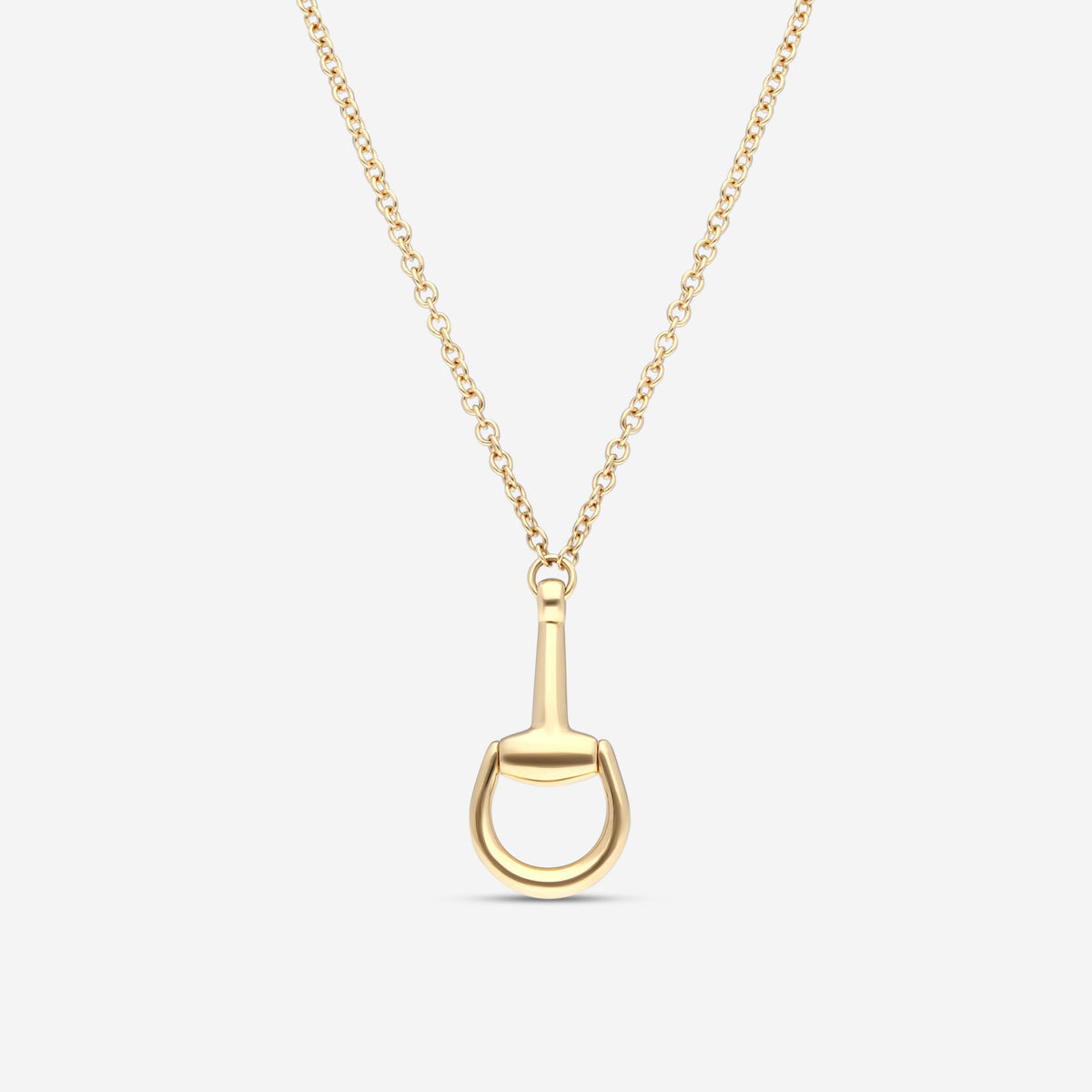 Gucci Horsebit Anhänger mit Kette 18 Kt Gelbgold YBB795818001
