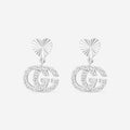 Gucci Running G Ohrhänger 18 Kt Weissgold mit Diamanten YBD648602001