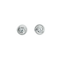Ohrstecker, Zirkonia, Weissgold 750/ 18K