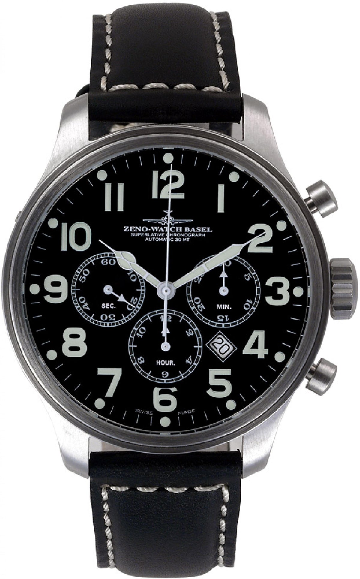 Zeno Watch OS Pilot Chrono Tricompax Date