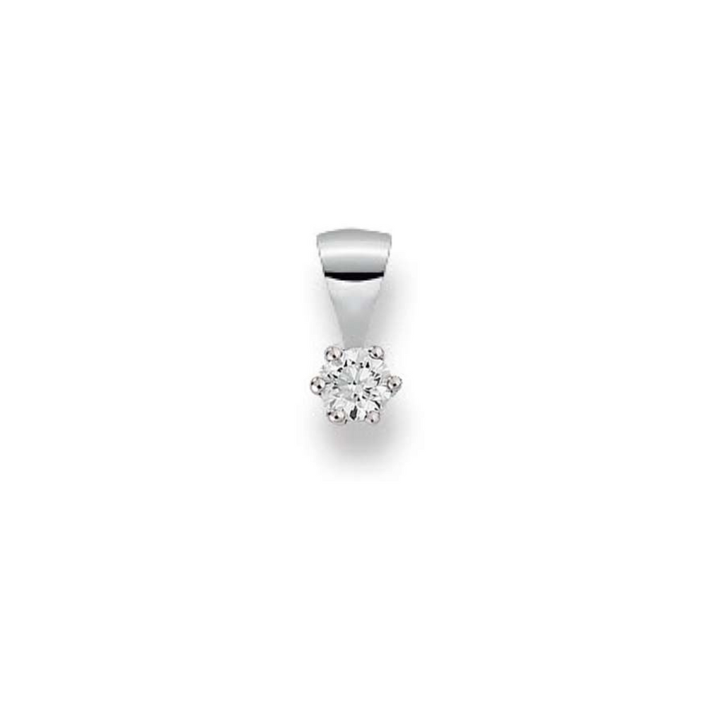 Anhänger Diamant 0.10 ct. H Brillantschliff, Weissgold 750
