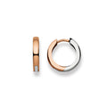 Scharnier-Creolen Gold 750 bicolor Ø 14mm
