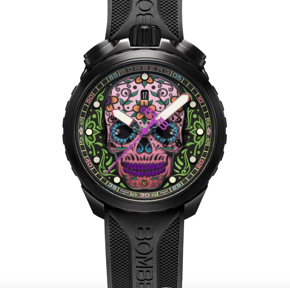 Bomberg Bolt-68 Heritage Sugar Skull Purple