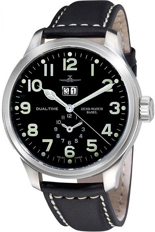 Zeno Watch OS Pilot Big Date + Dual-Time