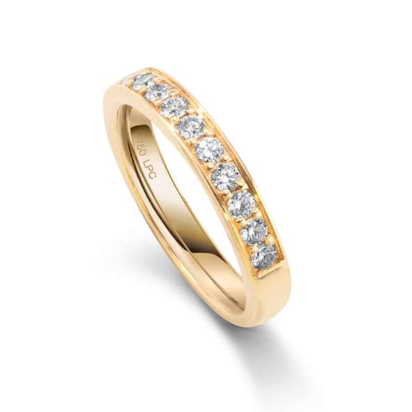 Memoire Ringe halbgefasst 18K/750 Gelbgold