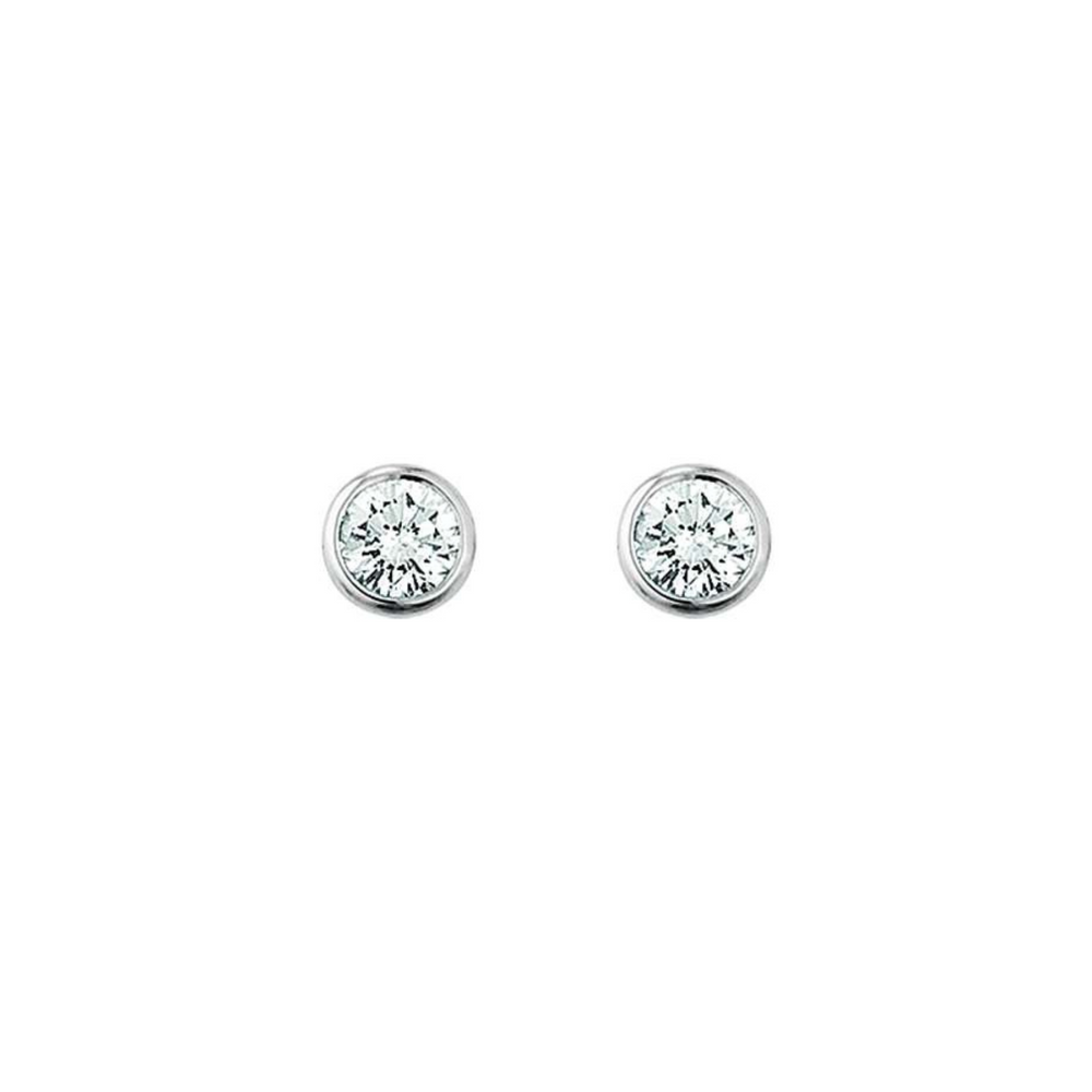 Diamant-Ohrstecker, Weissgold 750/18K 0,15 ct.