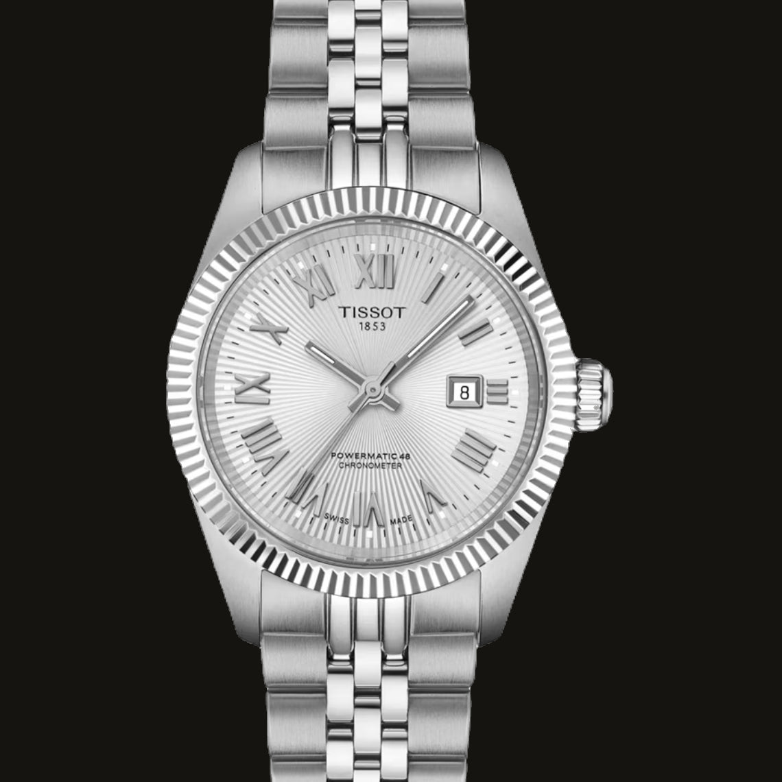 Tissot Ballade Powermatic 48 COSC 30mm Silbrig