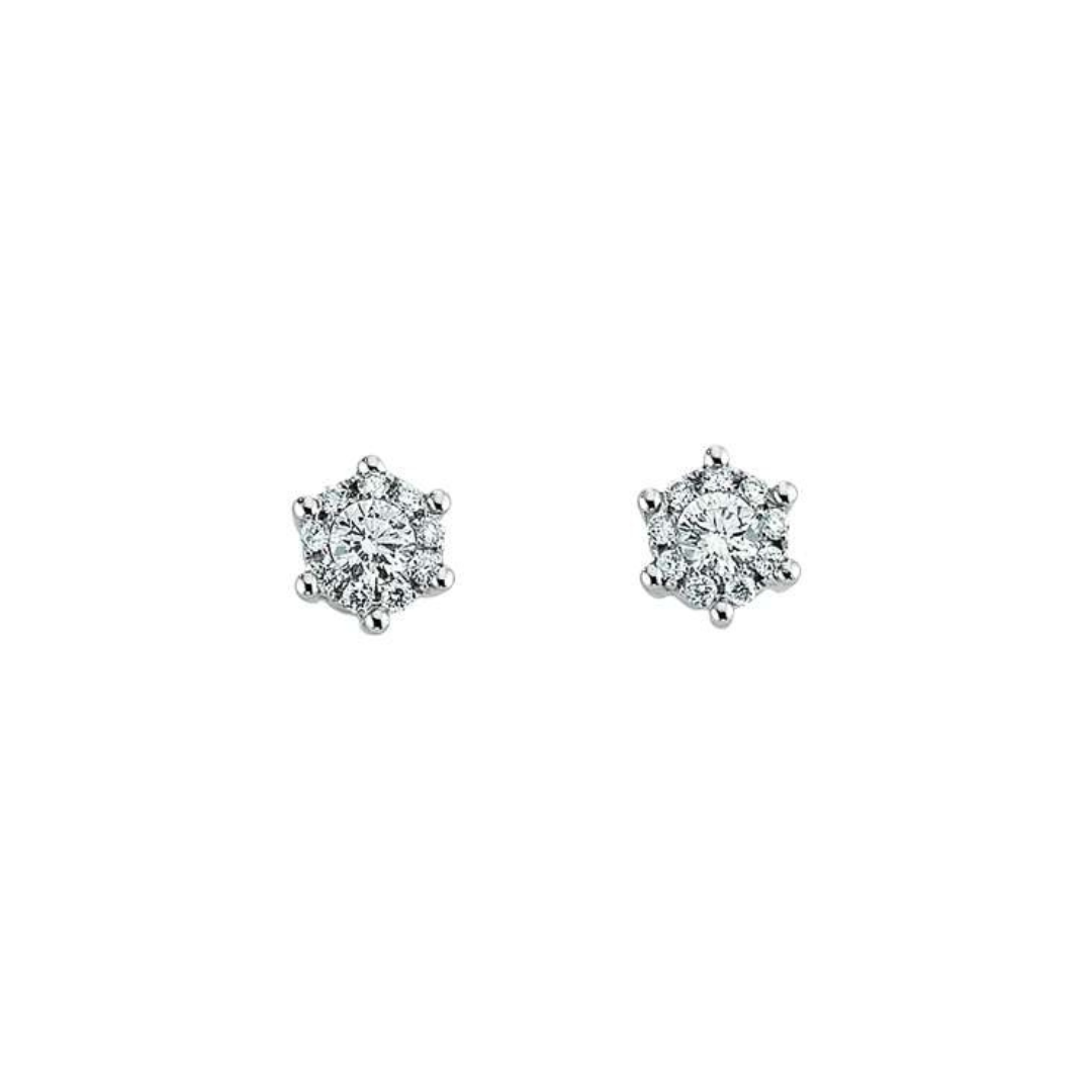 Ohrstecker Diamanten 750/18K Weissgold