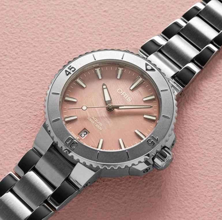 Oris Aquis Date Blush Pink 36.5mm