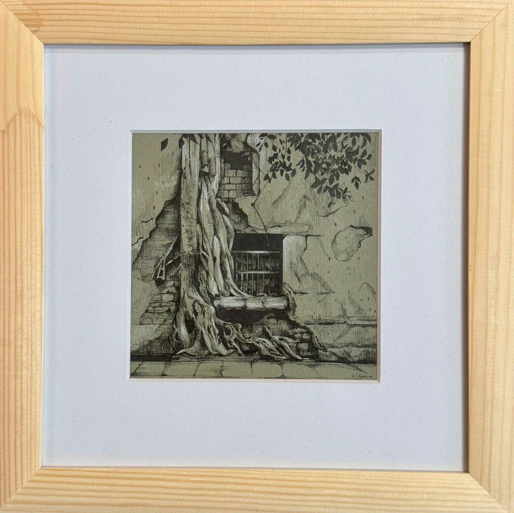 Gemälde “Der Atem der alten Wand", Grafik, 29 x 29 cm