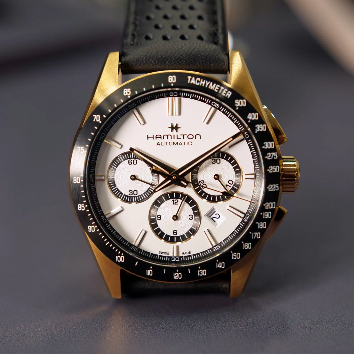 Hamilton Jazzmaster Performer Auto Chrono Schwarz 42mm