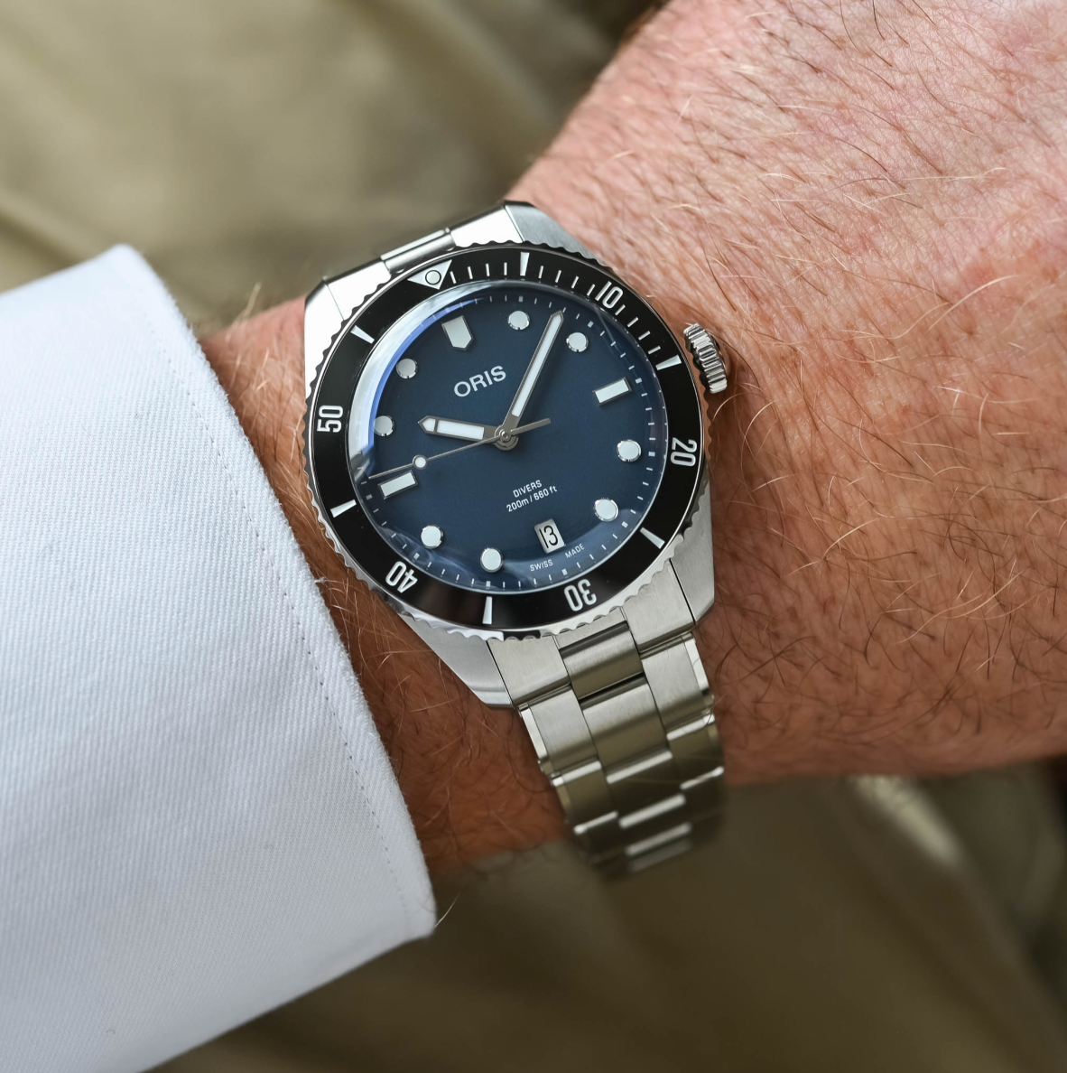 Oris Divers Date 39mm Blau