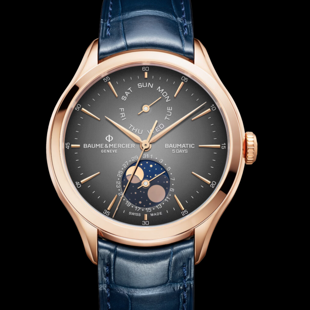 Baume et Mercier Clifton Baumatic Gold 10547 Day Date Mondphase