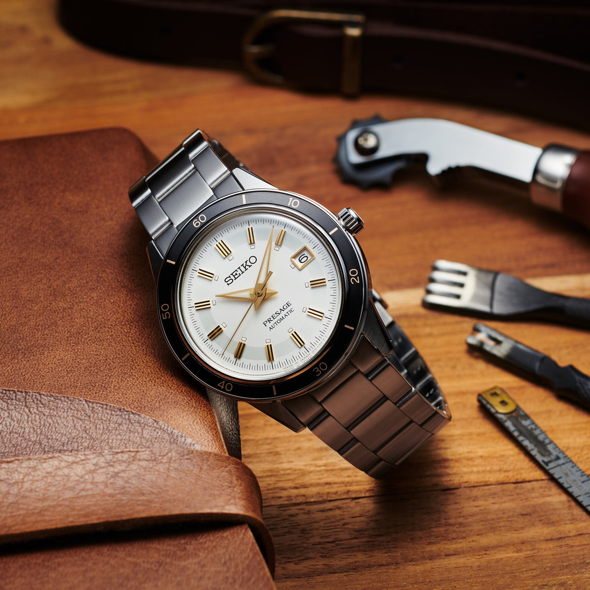 Seiko Presage Style 60's Automatik Silbrig