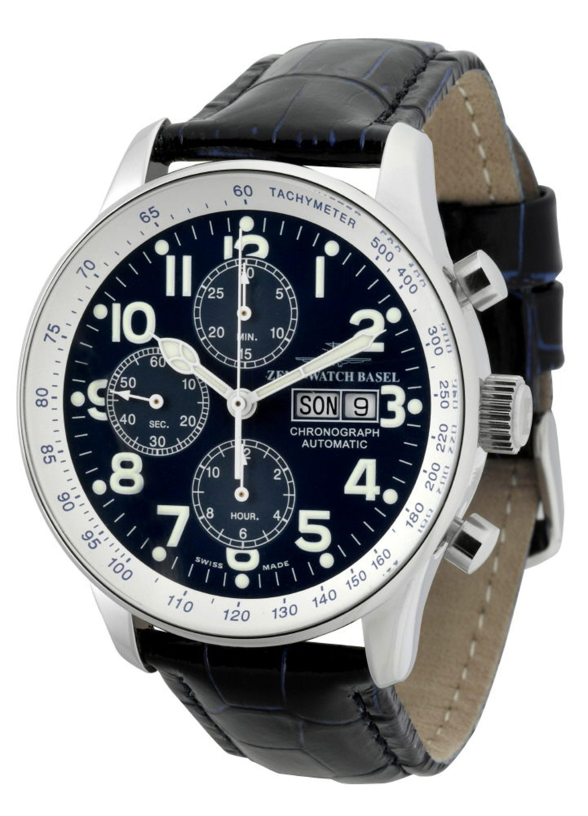 Zeno Watch X-Large W Pilot Chronograph Day-Date