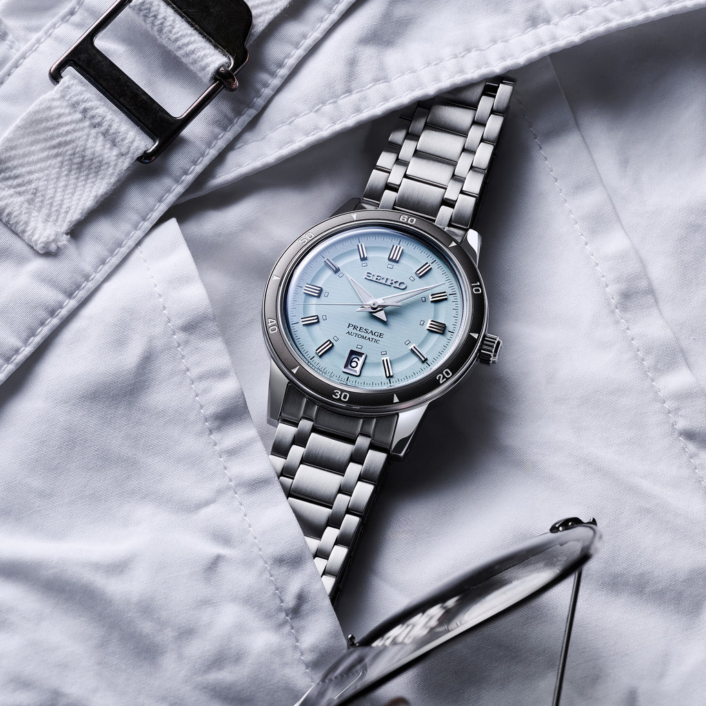 Seiko Presage Style 60's Automatik Silberviolett 39.5mm