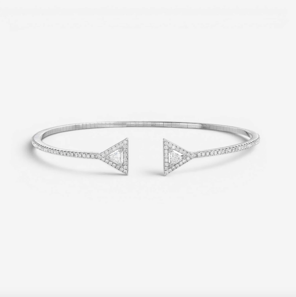 Messika Thea Skinny Armreif aus 18K Weissgold mit Diamanten