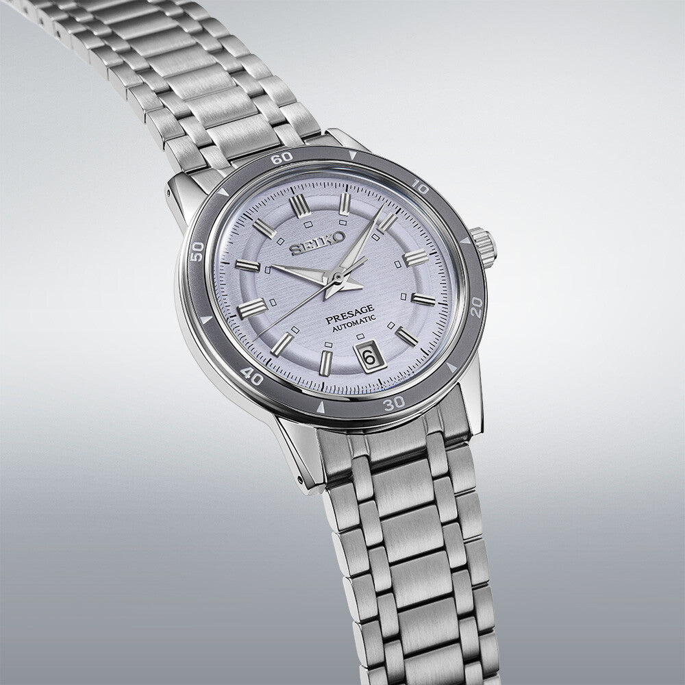 Seiko Presage Style 60's Automatik Silberviolett 39.5mm